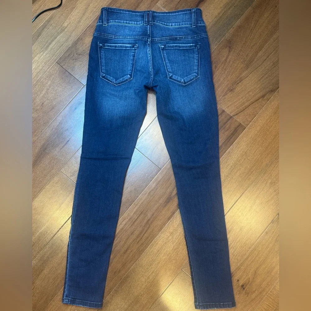 KANCAN Women's Blue Distressed Skinny Jeans